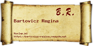 Bartovicz Regina névjegykártya